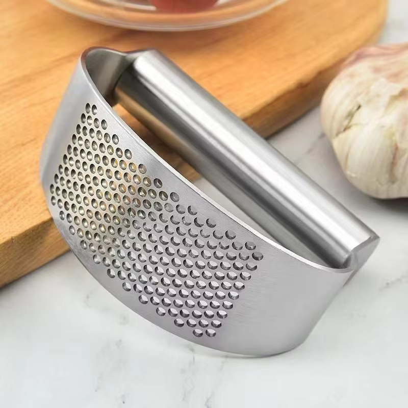 Multi-function Manual Garlic Press Stainless Steel Garlic Presse Curved Garlic Grinding Slicer Chopper Home Cooking Gadgets Tool - Image 5